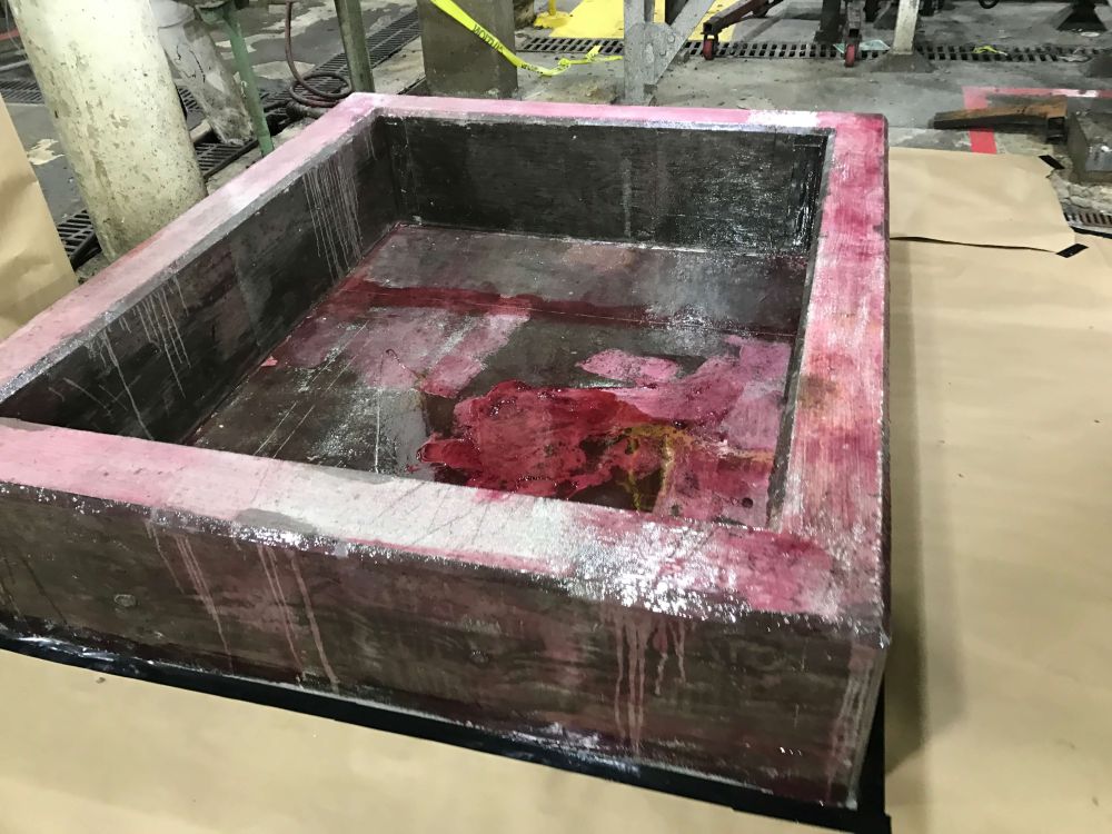 Secondary containment4 Completed secondary containment structure with reinforced concrete coating